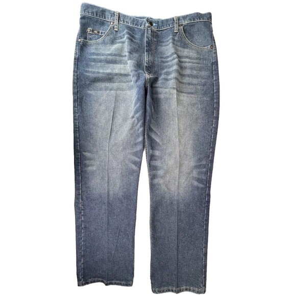 Wrangler Jeans Mens 40X32 Blue Denim Cool Vantage 01 Competition Relaxed Boot - Picture 1 of 7